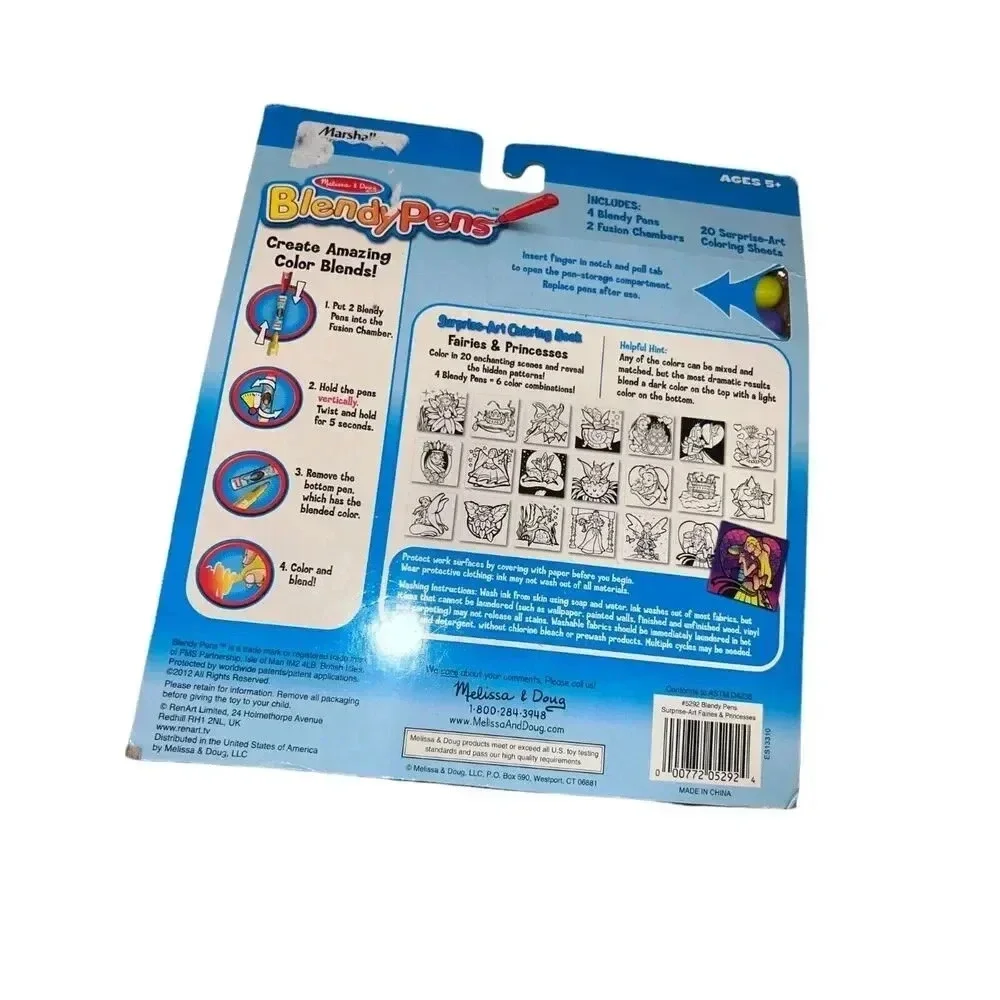 Melissa & Doug GIFT SET stained glass butterfly blendypens art bracelets craft